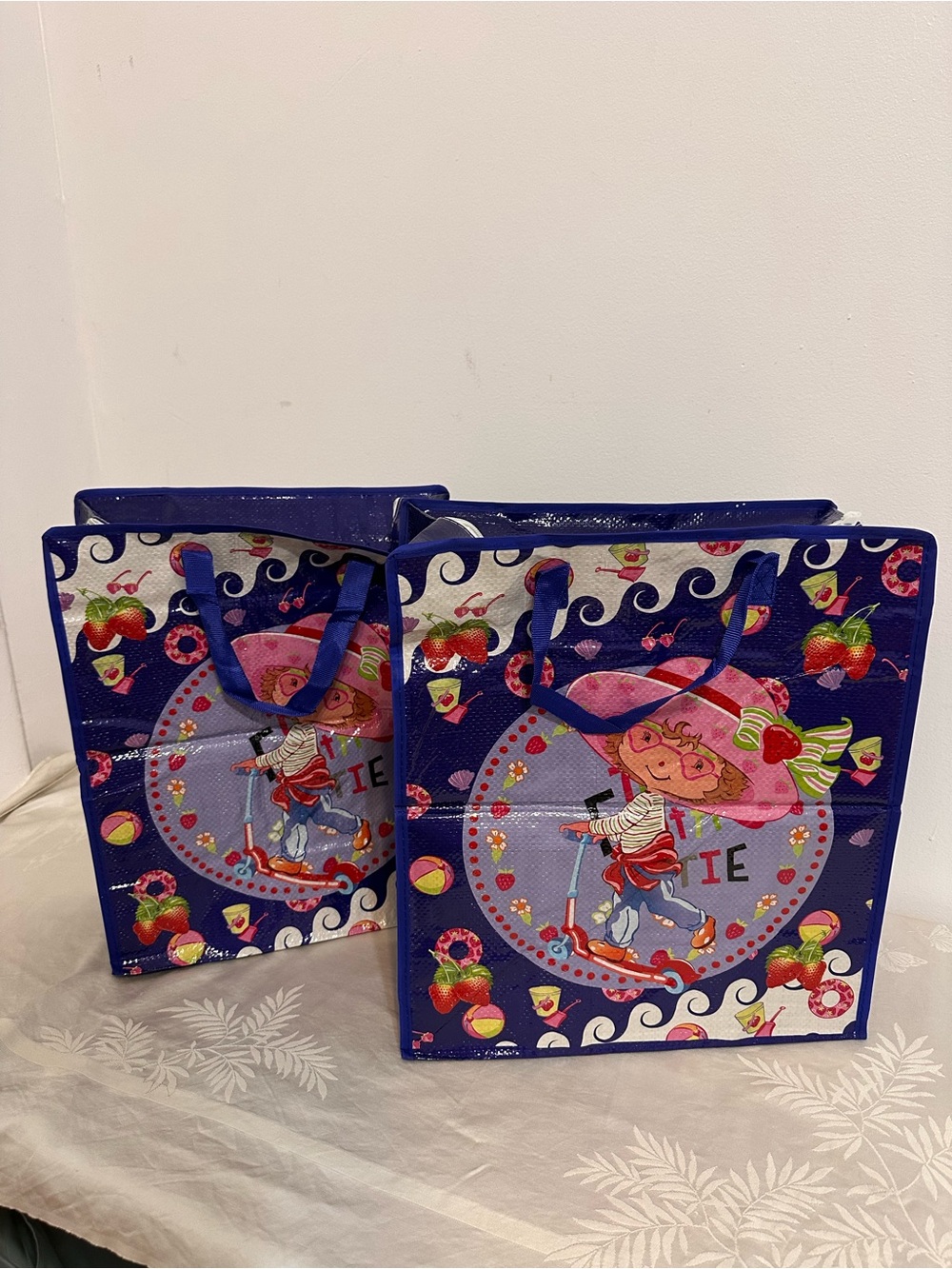 Kids Blue Character Tote Bag - Set of 2